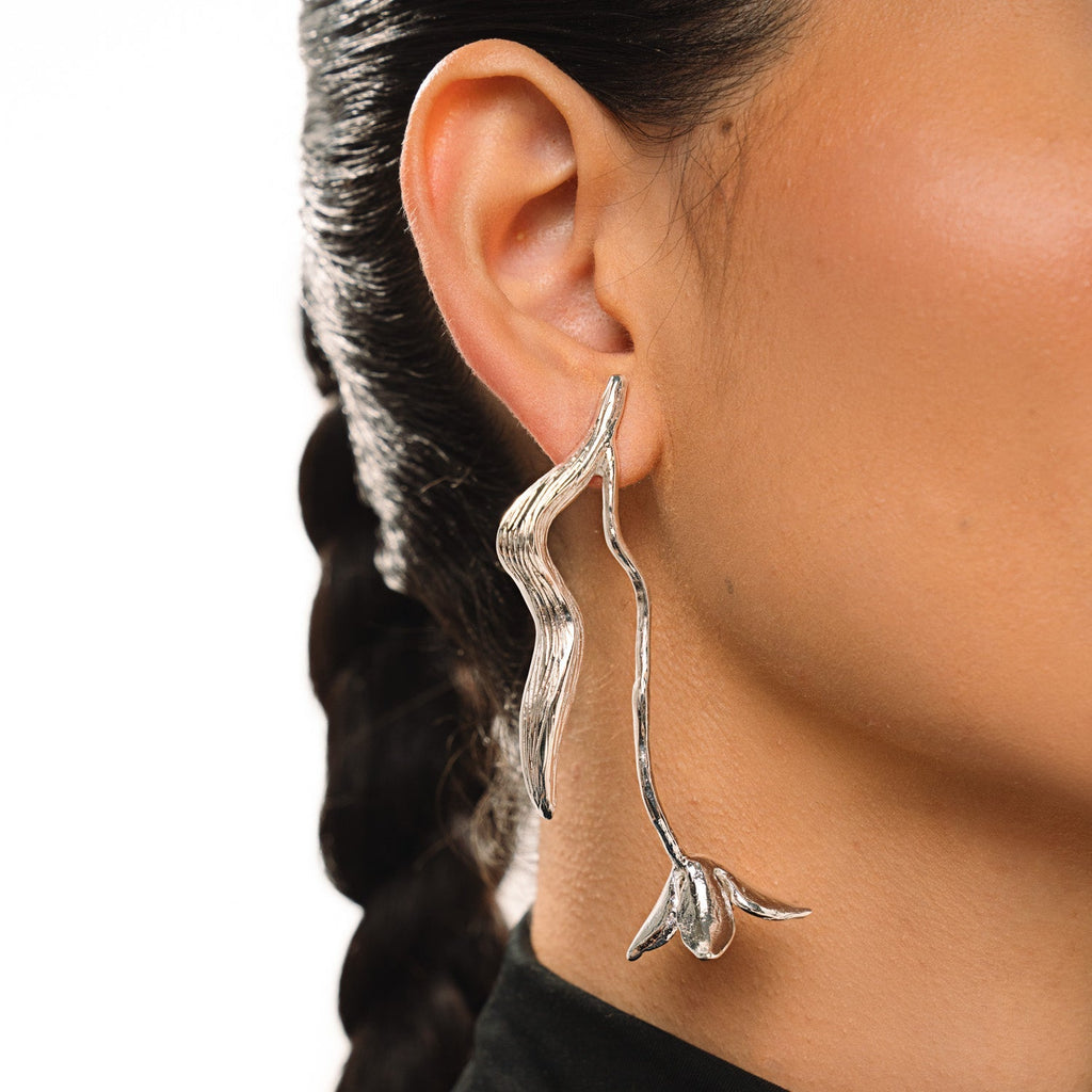 Long Desert Rose Earrings