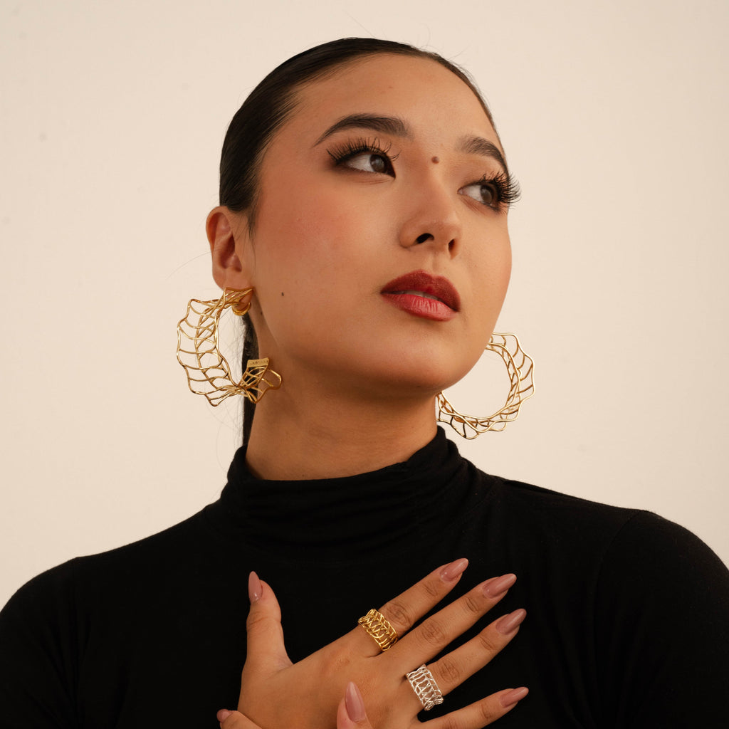 Silk Hoop Earrings