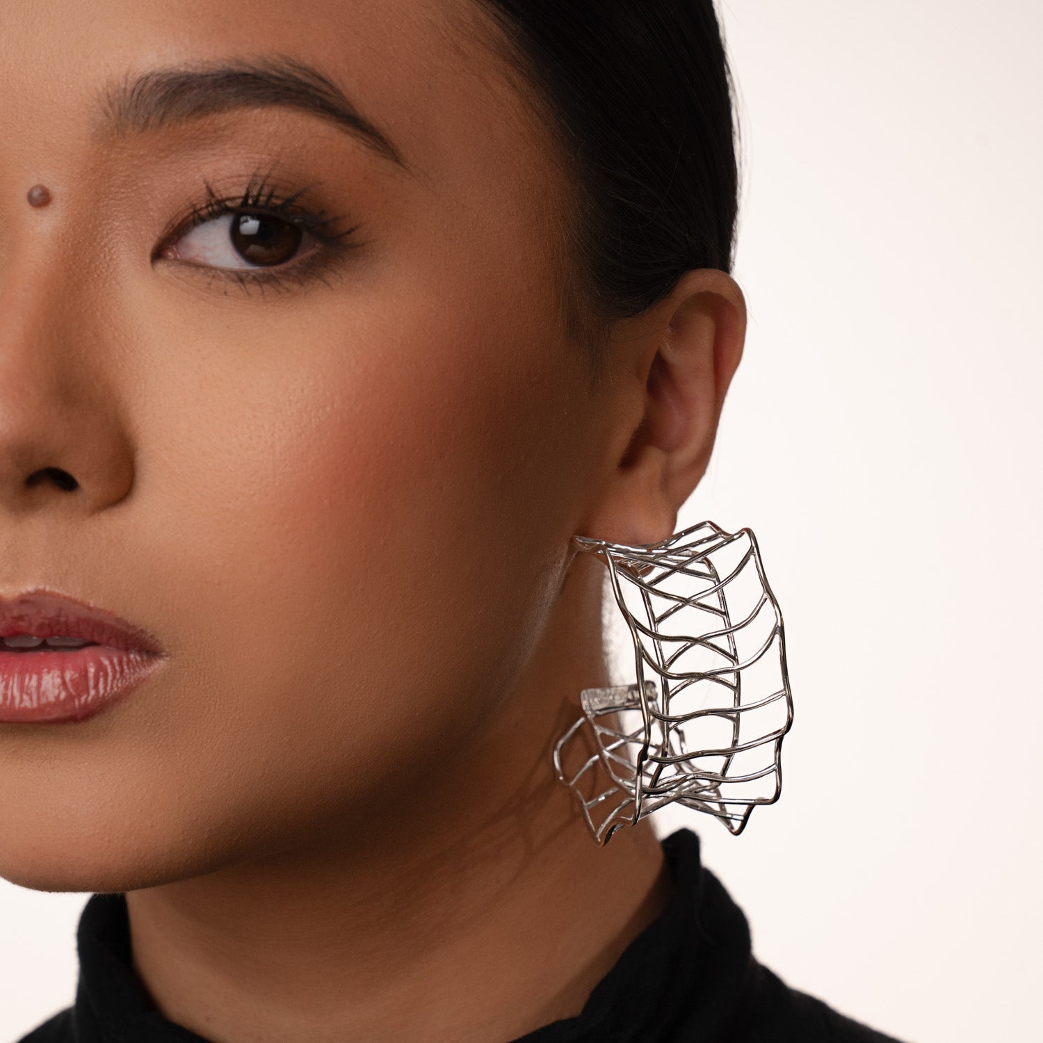 Silk Hoop Earrings