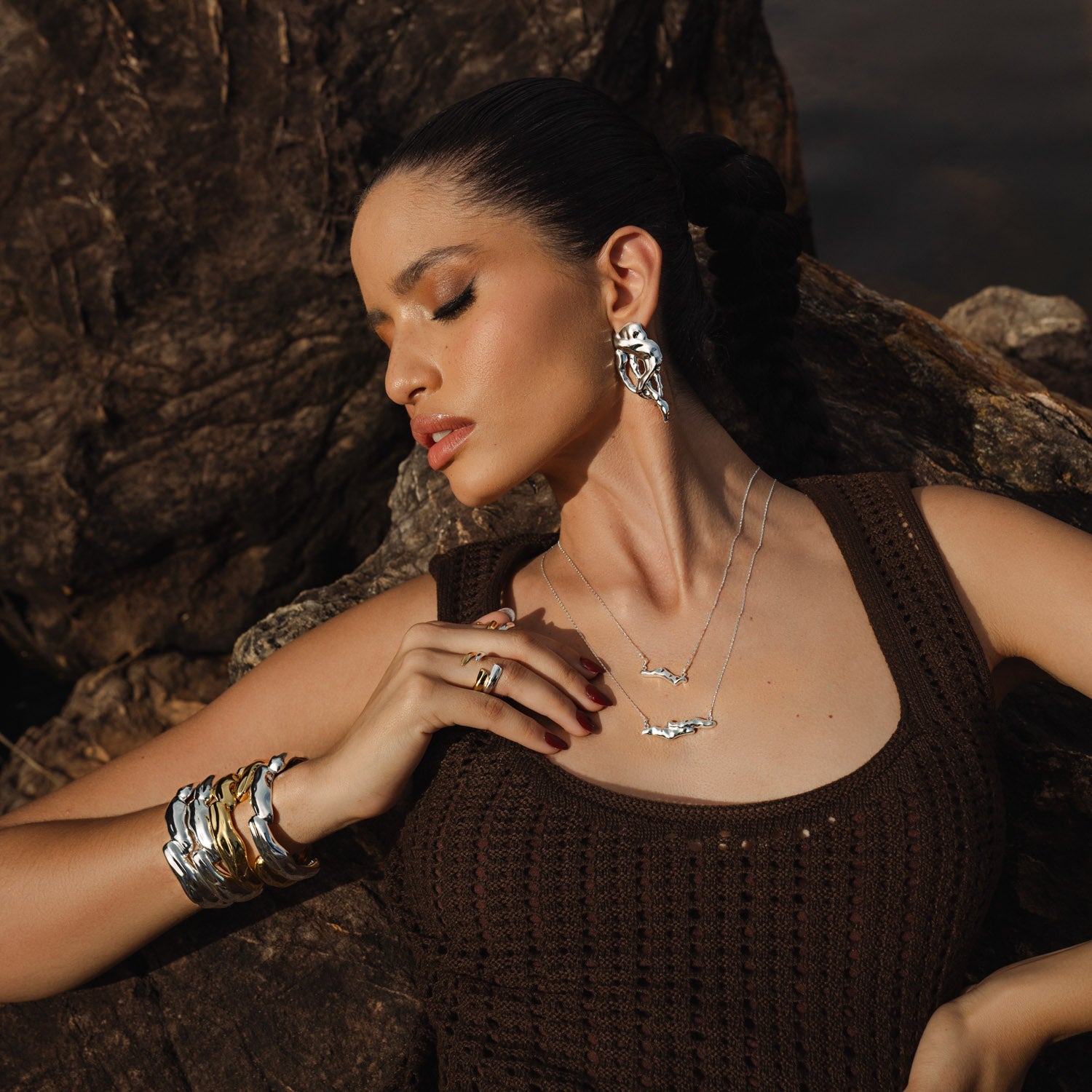 Large Root Earrings
