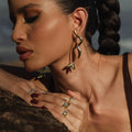 Long Desert Rose Earrings