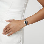 Moon Touch Bracelet with Leather Braided Cord
