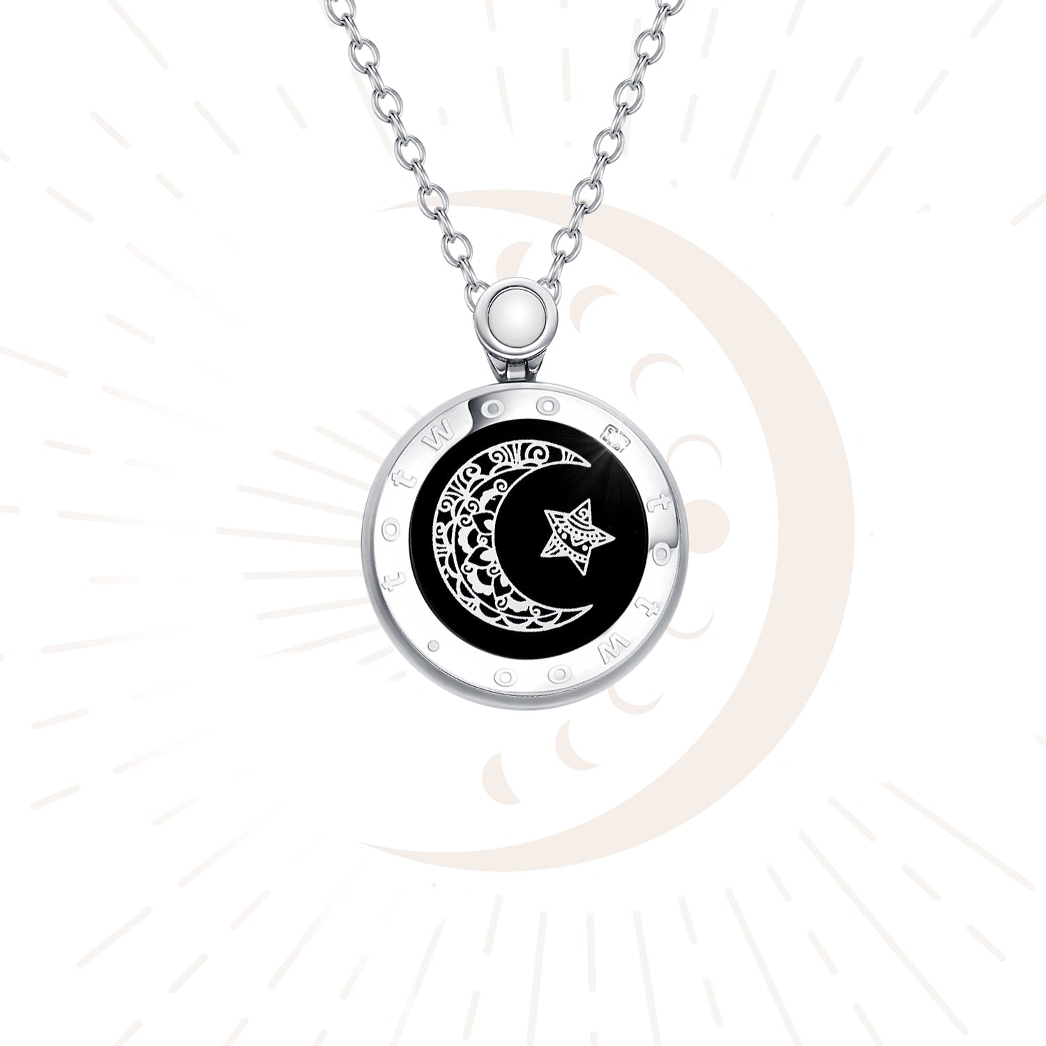 Moon Touch Necklaces with Natural Agate