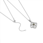 Personalized 925 Silver Flora Projection Photo Necklace