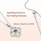 Personalized 925 Silver Flora Projection Photo Necklace