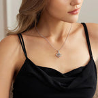Personalized 925 Silver Flora Projection Photo Necklace