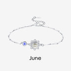 Personalized 925 Silver Birthstone Photo Bracelet