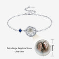 925 Silver Star & Moon Photo Bracelet with Enhanced Projection Stone