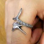 Swordfish Adjustable Silver Ring