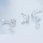 Double Dolphin Stud Earrings