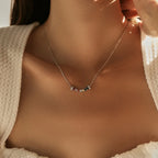 Valén – 925 Sterling Silver Rainbow Zirconia Smile Pendant Necklace