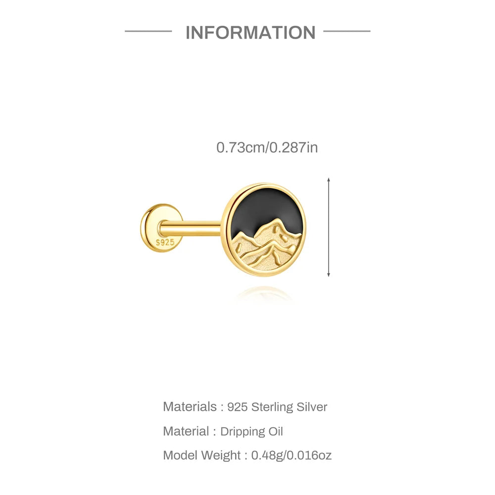 VALÉN PC S925 Pure Silver Classic Four-pointed Star Stud Zircon Earrings and Earrings are Noble, Beautiful, Elegant Ear Studs