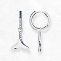 Blue Tail Hoop Earrings