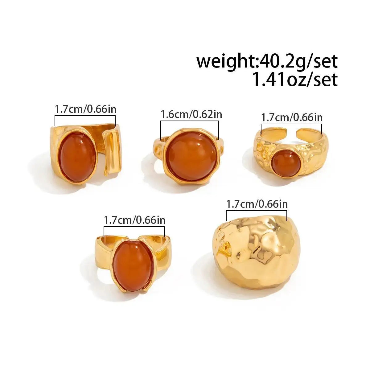 Valén – Bold Luxury in 5 Adjustable Rhinestone Rings