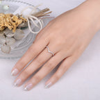 VALÉN JewelryPalace Moissanite D Color V-Shape Stackable Wedding Ring