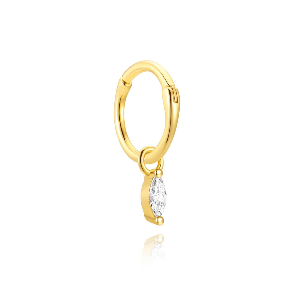 VALÉN PC S925 Pure Silver Classic Four-pointed Star Stud Zircon Earrings and Earrings are Noble, Beautiful, Elegant Ear Studs