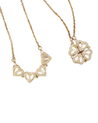 Celeste Clover Colar Trevo de Corações Dourado ou Prateado Serenyah