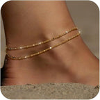 Nicea Anklet Collection Tornozeleiras minimalistas moda verão Serenyah