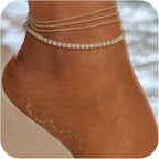 Nicea Anklet Collection Tornozeleiras minimalistas moda verão Serenyah