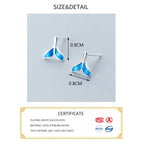 Ocean's Tail Stud Earrings