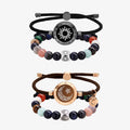 Sun & Moon Touch Milan Rope with Natural Beads Bracelets Set