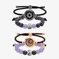 Sun & Moon Touch Milan Rope with Natural Jade Bracelets Set