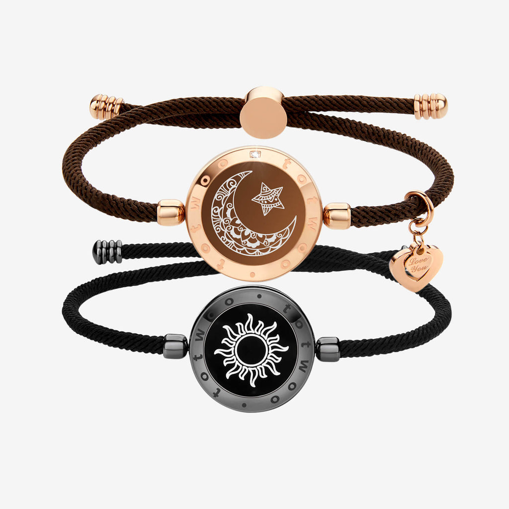 Sol & Pulseiras Moon Touch com Corda Milan (Preto+Marrom)
