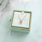 Eternal Rose & Personalized Heart Necklace