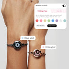 [Sun & Moon Vow Gift Packaging] Sun & Moon Touch Bracelets with Snake Chain