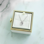 Eternal Rose & Personalized Heart Necklace