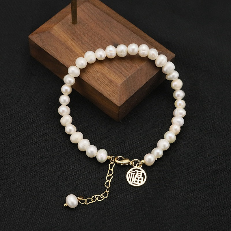 Liria Pearl Pulseiras com Pérolas Naturais e Pingente Serenyah
