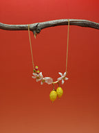 VALÉN — Floral &amp; Lemon Charm Pendant Necklace