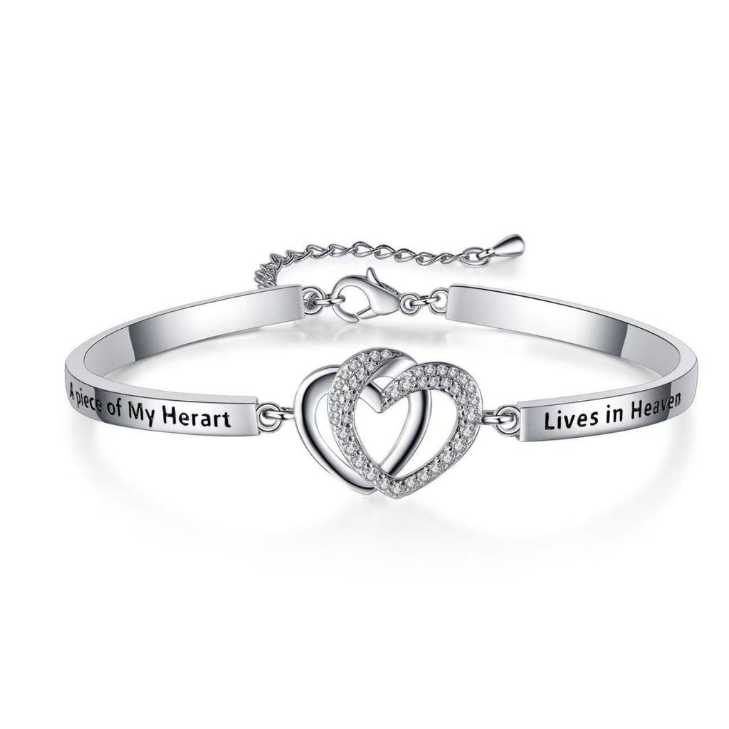 Heavenly Grace pulseira feminina com corações cravejados em zircônia