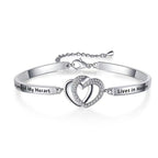Heavenly Grace pulseira feminina com corações cravejados em zircônia