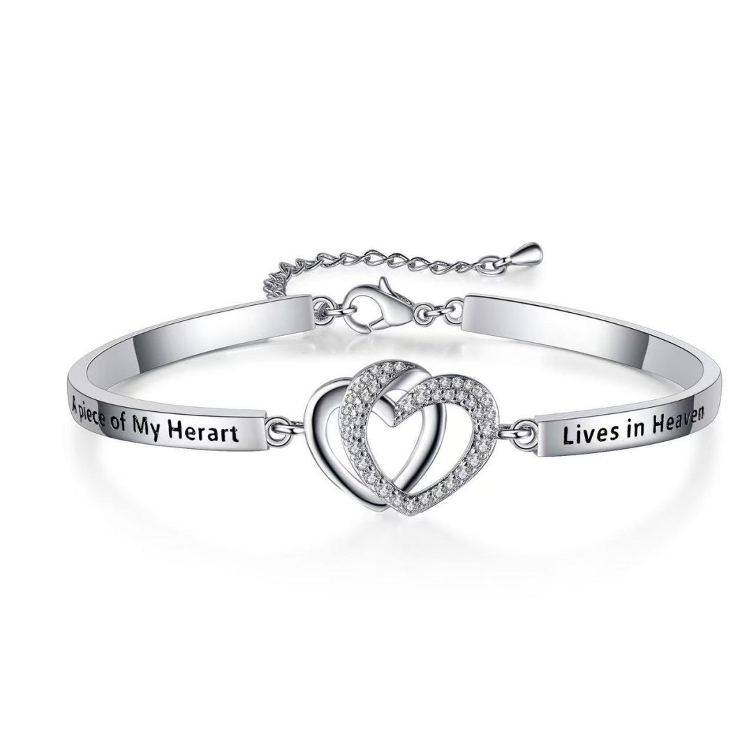 Heavenly Grace pulseira feminina com corações cravejados em zircônia