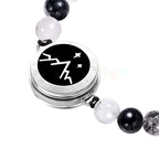 Mountain & Sea Touch Bracelets with Beaded Black Rutilated Quartz
