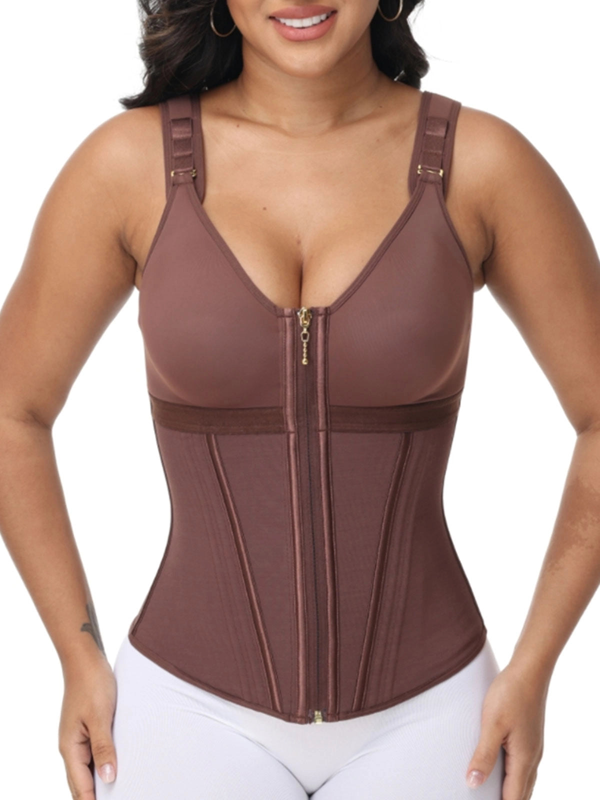 Extreme Latex Corset Waist Vest With Bra - Norezy