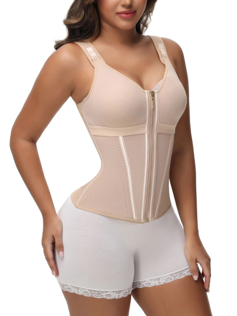 Extreme Latex Corset Waist Vest With Bra - Norezy