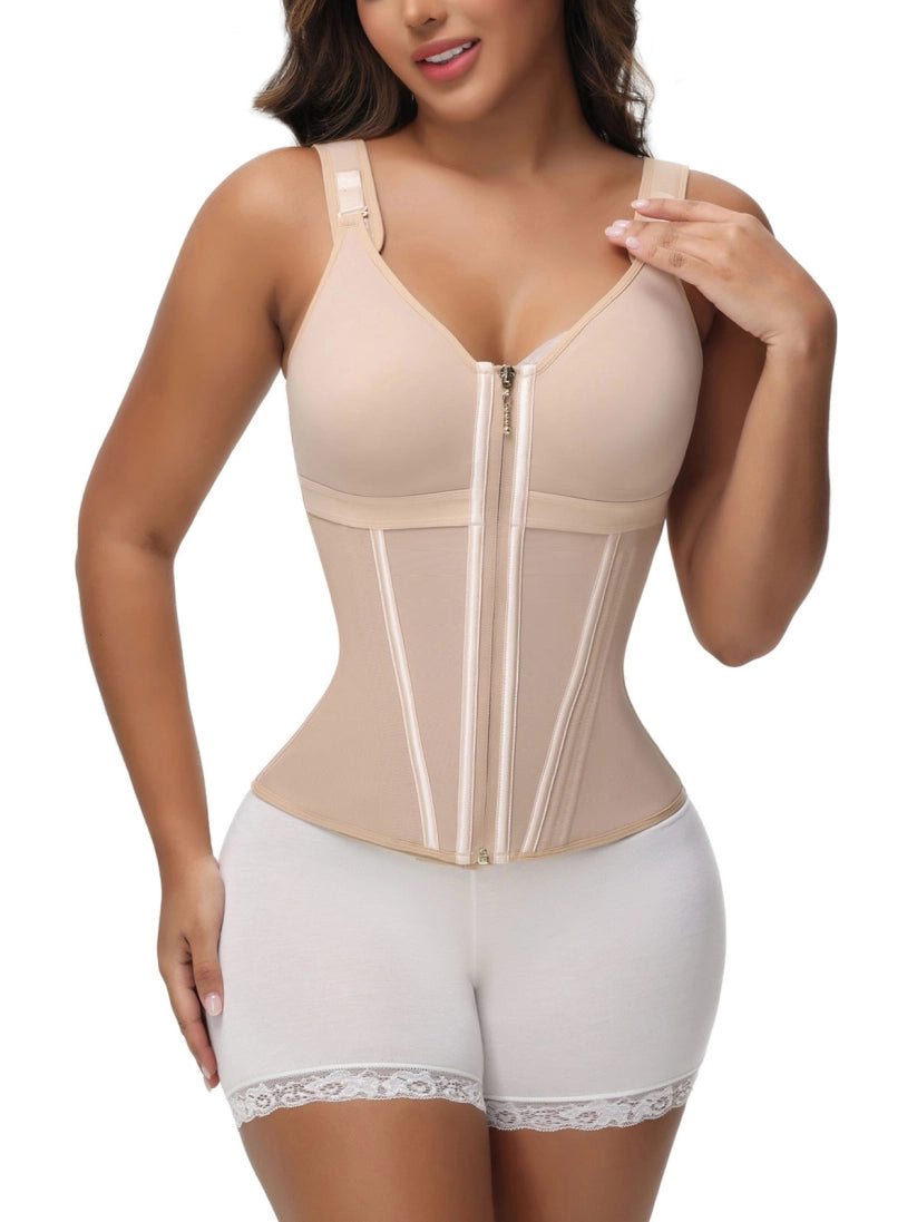 Extreme Latex Corset Waist Vest With Bra - Norezy