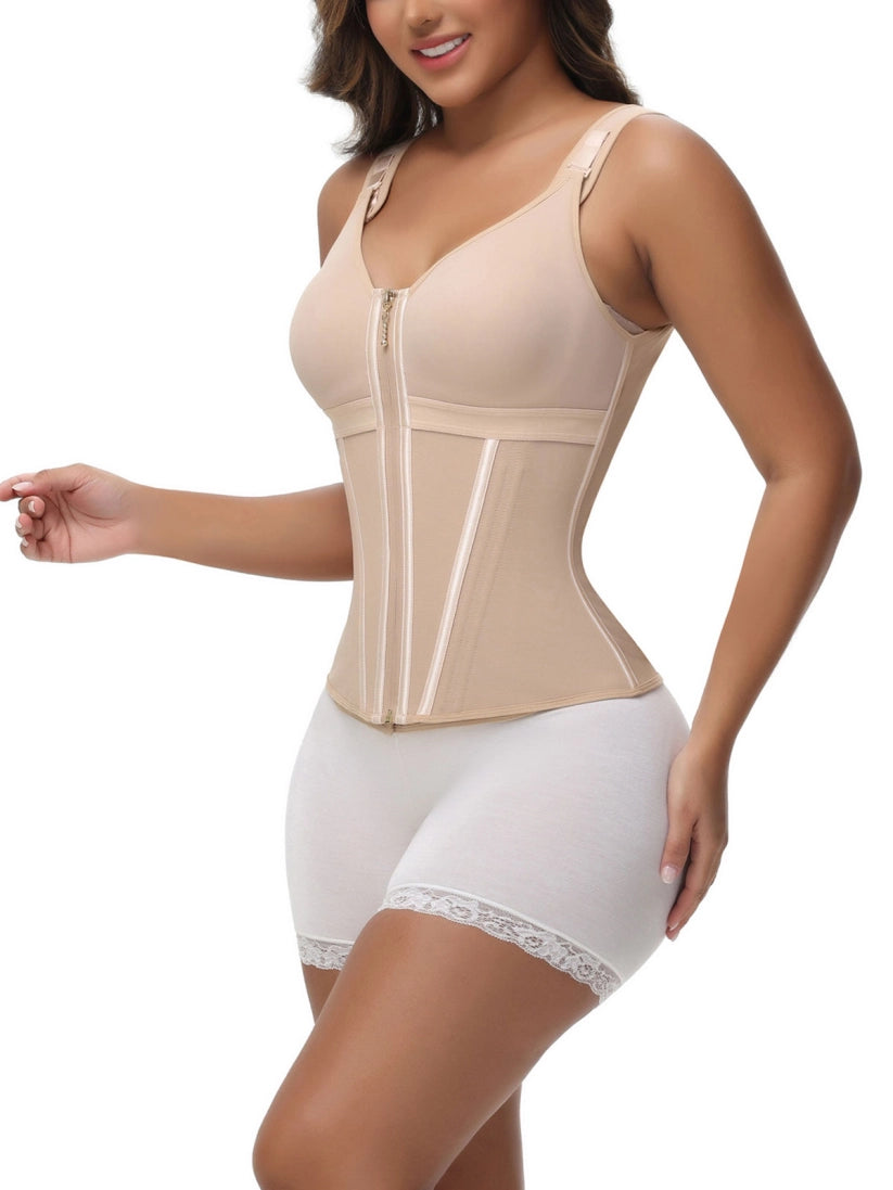 Extreme Latex Corset Waist Vest With Bra - Norezy