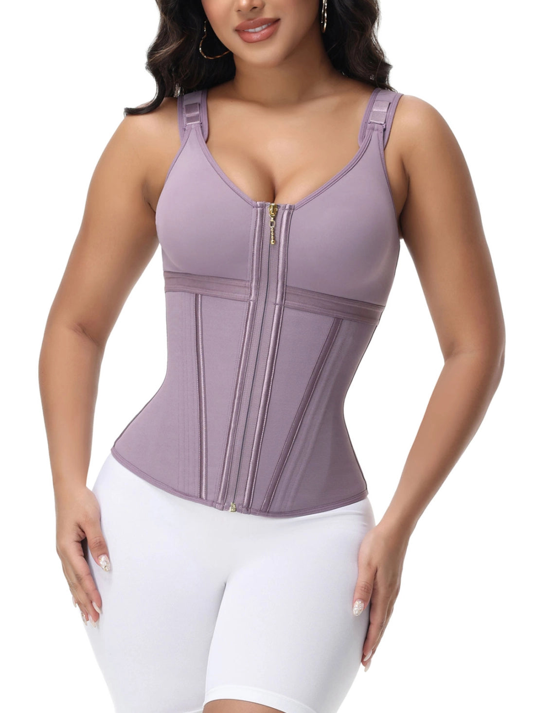 Extreme Latex Corset Waist Vest With Bra - Norezy
