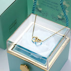 Eternal Rose & Personalized Heart Necklace