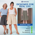 Pure™ FlowEase - Cooling Stretch Knee-Length Shorts for Women