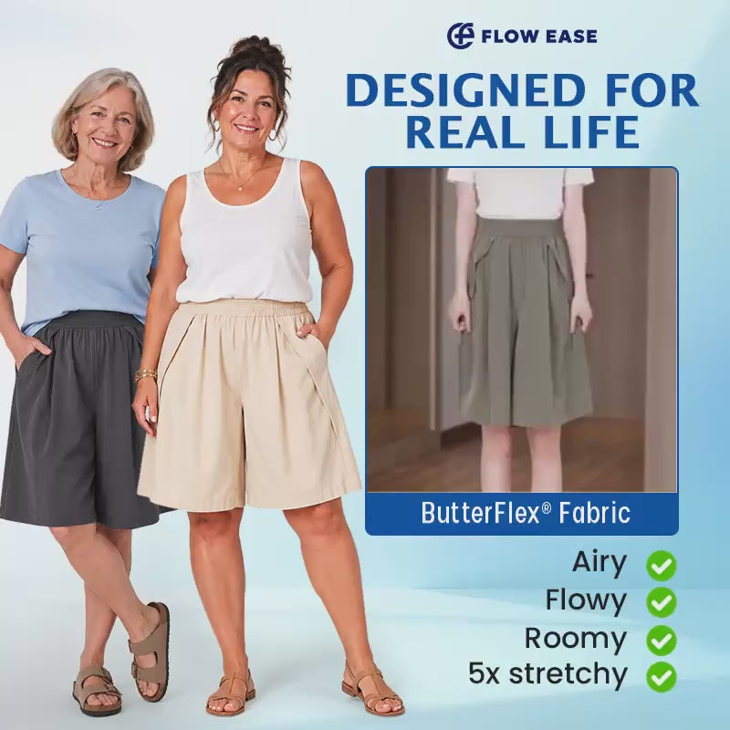Pure™ FlowEase - Cooling Stretch Knee-Length Shorts for Women