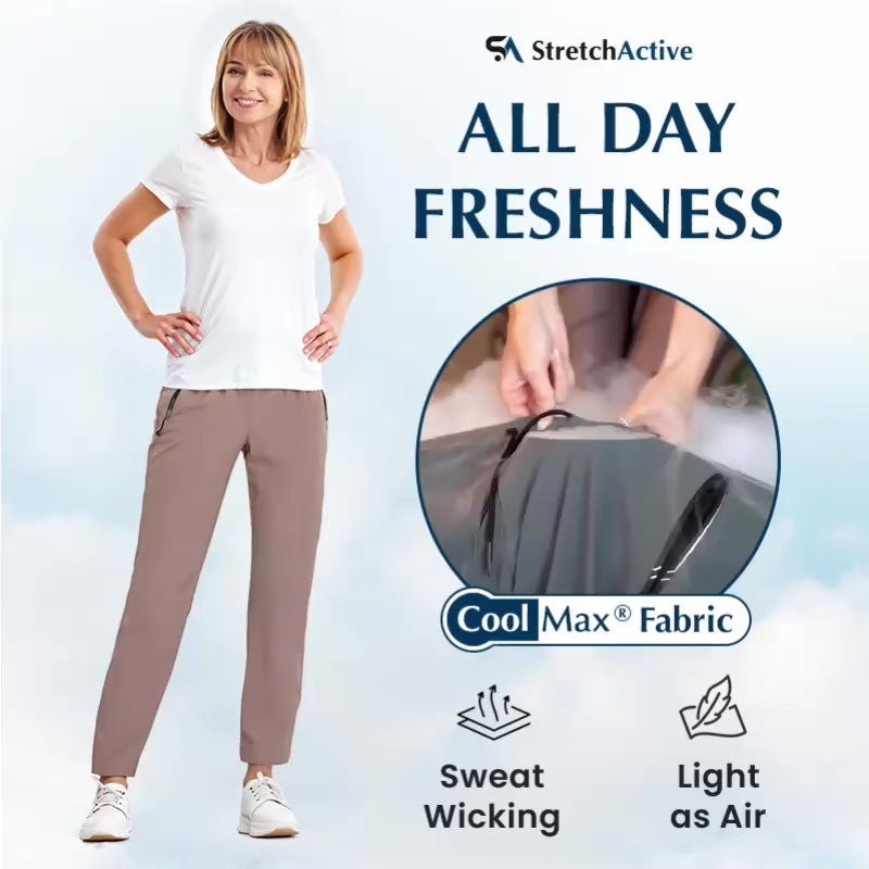 Norezy StretchActive - Women's Ultra Stretch Breathable Casual Pants