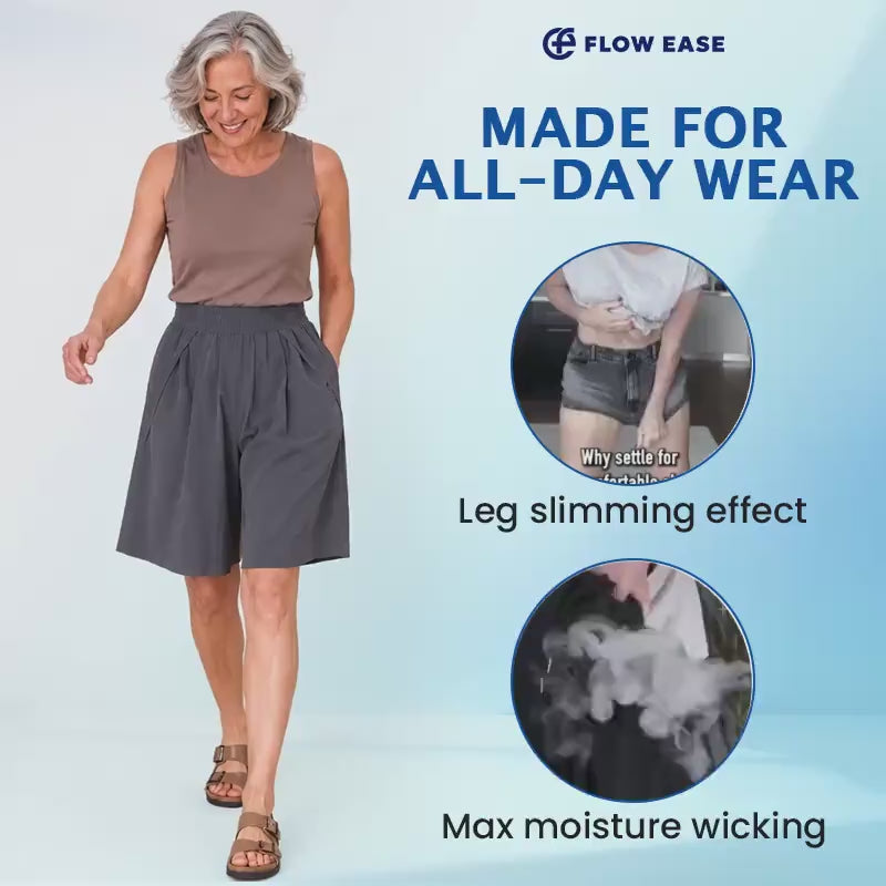 Pure™ FlowEase - Cooling Stretch Knee-Length Shorts for Women
