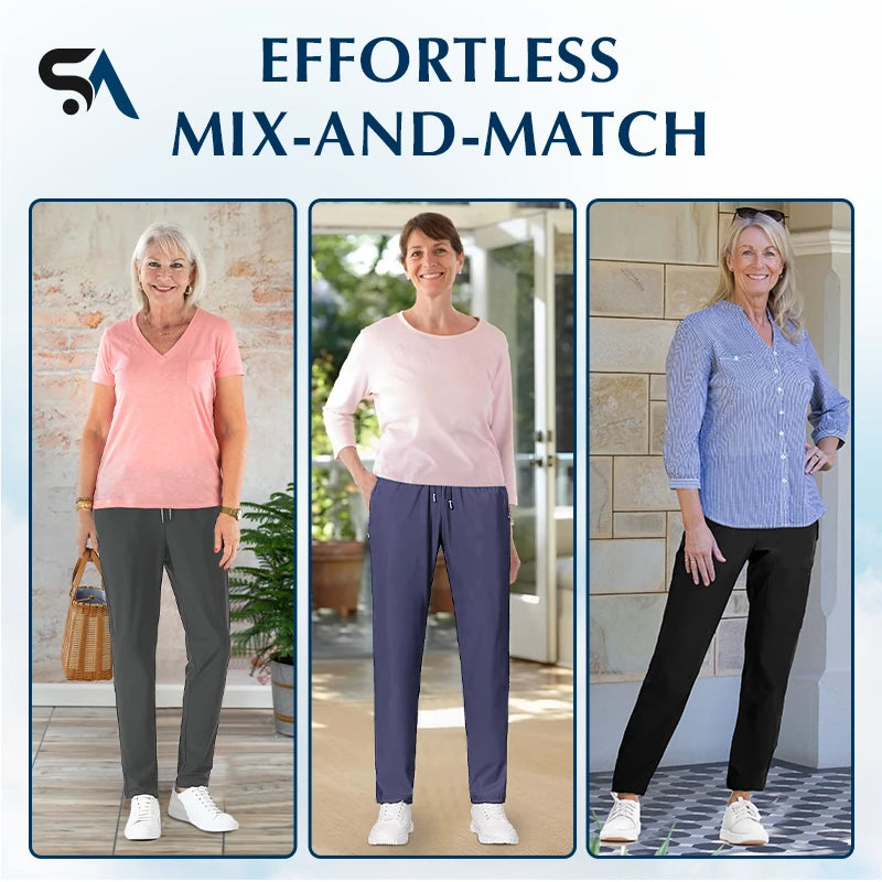 Norezy StretchActive - Women's Ultra Stretch Breathable Casual Pants
