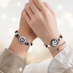 [Connected in Red Gift Packaging] Sun&Moon Touch Bracelets with Matching Beads
