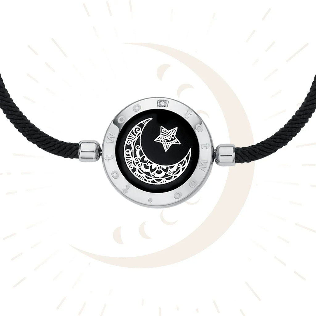 Moon Touch Bracelet with Milan Rope Single(Silver)