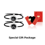 [Connected in Red Gift Packaging] Mountain & Sea Touch Bracelets with Milan Rope (Black+Black)